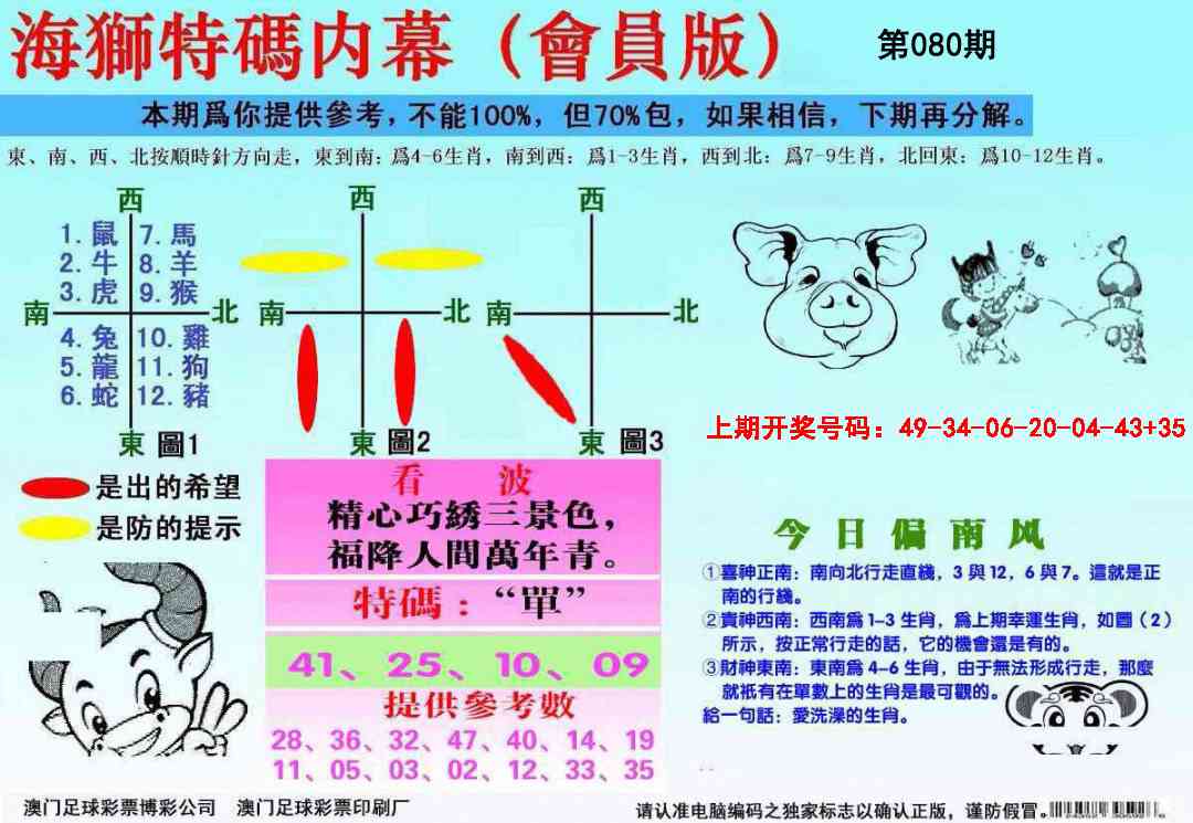 080期海狮特码会员报[图]